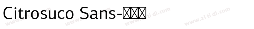 Citrosuco Sans字体转换